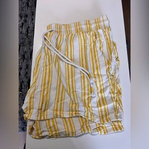 Yellow/White stripe shorts